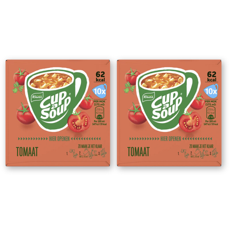 Knorr Cup-a-soup tomaat 10-pack 2-pack
