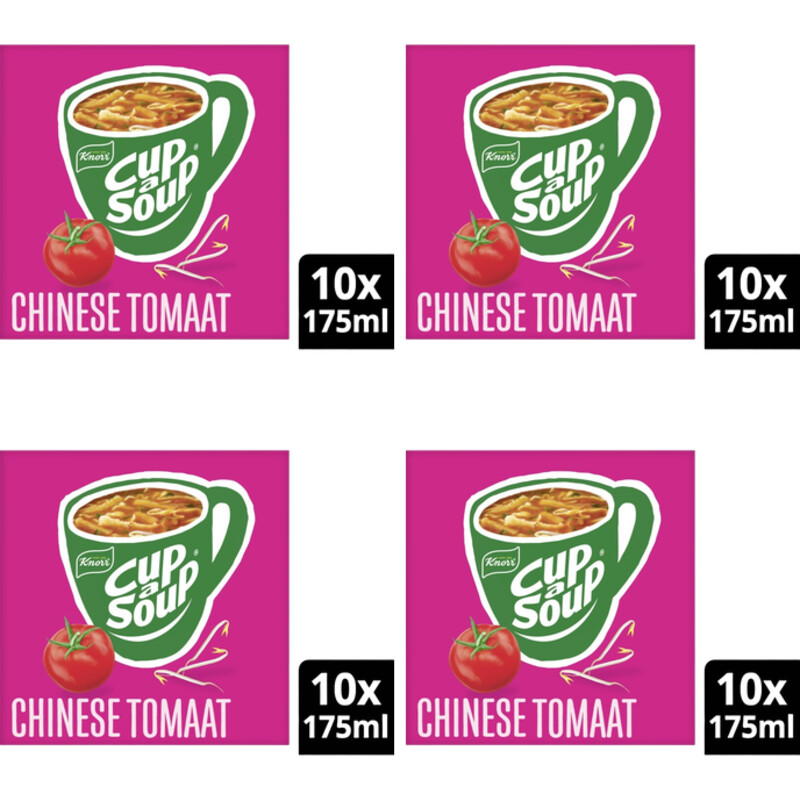 Knorr Cup-a-soup chinese tomaat 10-pack 4-pack