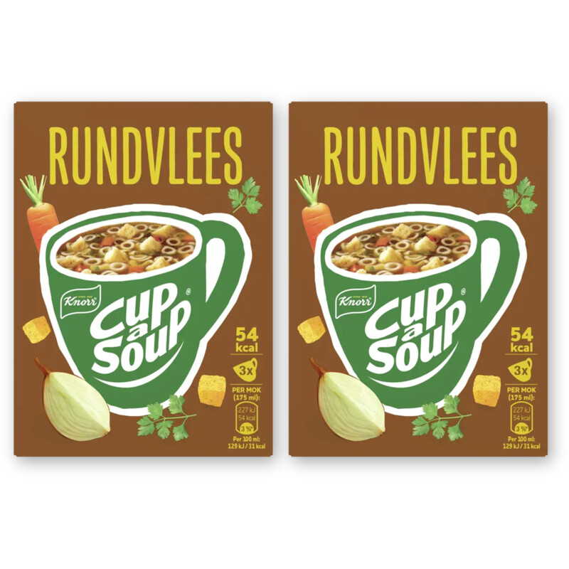 Knorr Cup-a-soup rundvlees 2-pack