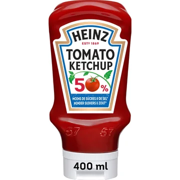 Heinz Tomato ketchup 50% minder suikers & zout