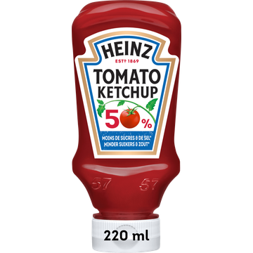 Heinz Tomato ketchup 50% minder suikers & zout