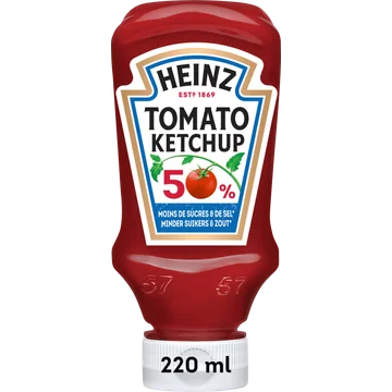 Heinz Tomato ketchup 50% minder suikers & zout