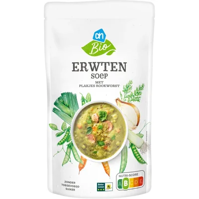AH Biologisch Erwtensoep met stukjes rookworst