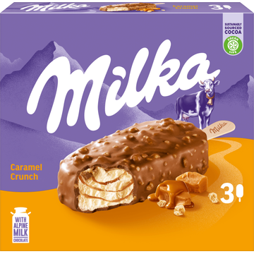 Milka Chocoladereep Karamel 3-pack
