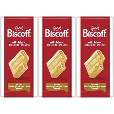 Lotus Biscoff Speculoos witte chocolade crème 3-pack
