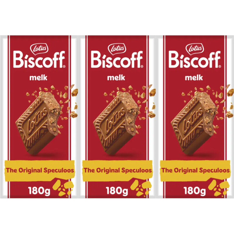 Lotus Biscoff Speculoos melkchocolade stukjes 3-pack