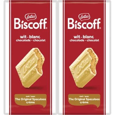 Lotus Biscoff Speculoos witte chocolade crème 2-pack