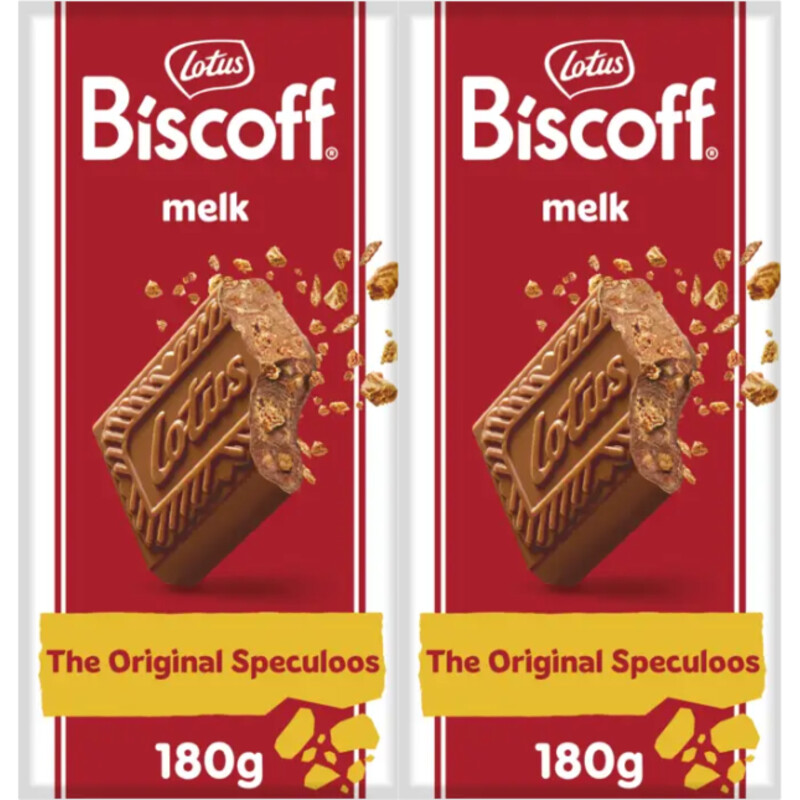 Lotus Biscoff Speculoos melkchocolade stukjes 2-pack