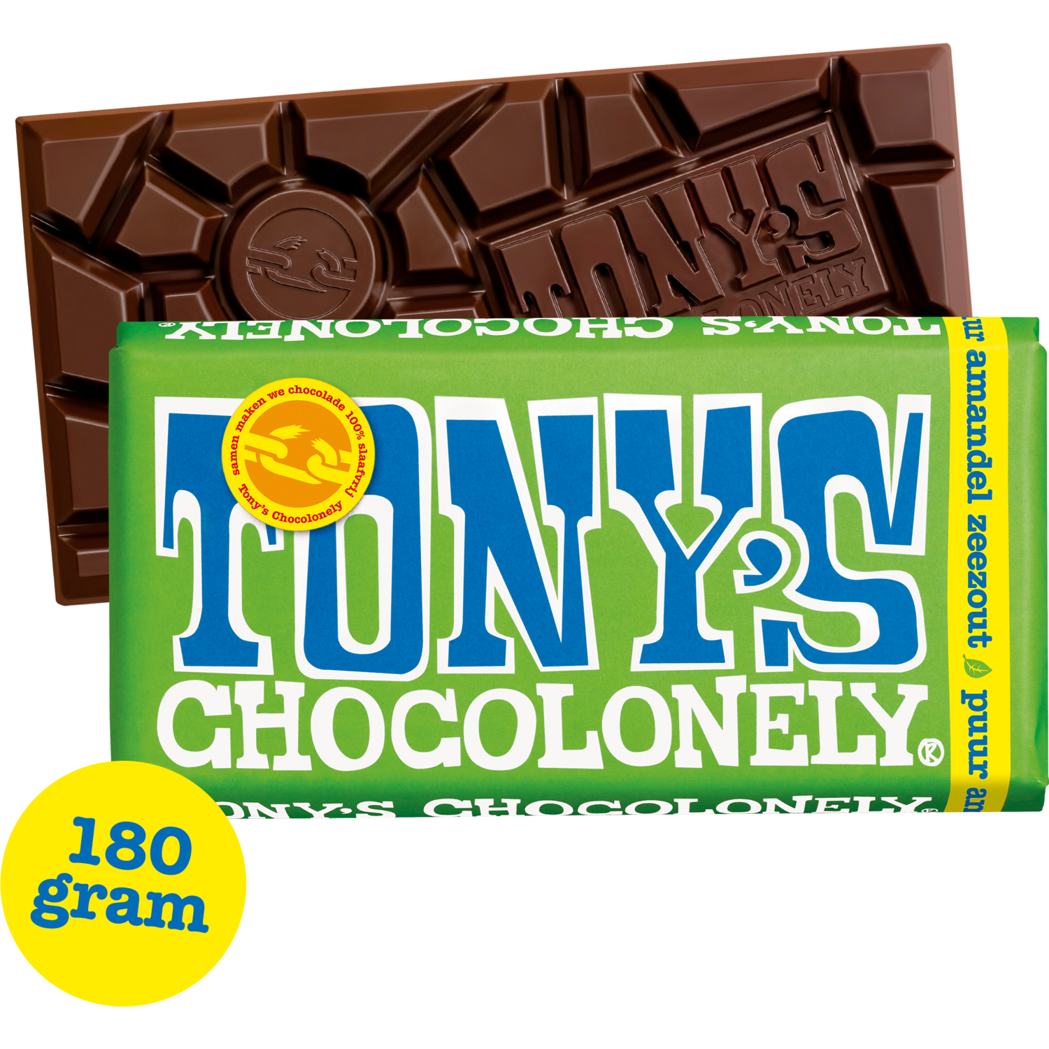 Tony's Chocolonely Reep puur amandel zeezout