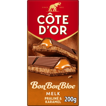 Côte d'Or BonBonBloc chocoladereep praliné karamel