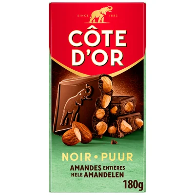 Côte d'Or Chocoladereep puur met hele amandelen