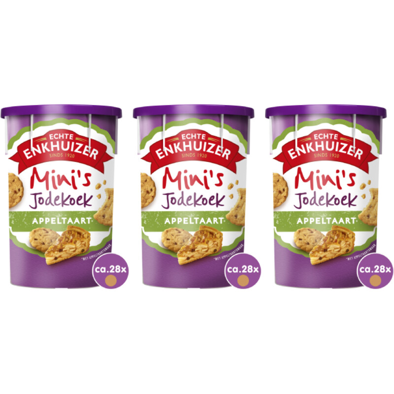 Echte Enkhuizer Mini's jodekoek appeltaart 3-pack