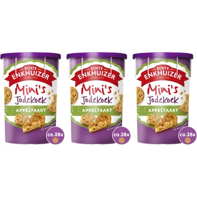 Echte Enkhuizer Mini's jodekoek appeltaart 3-pack