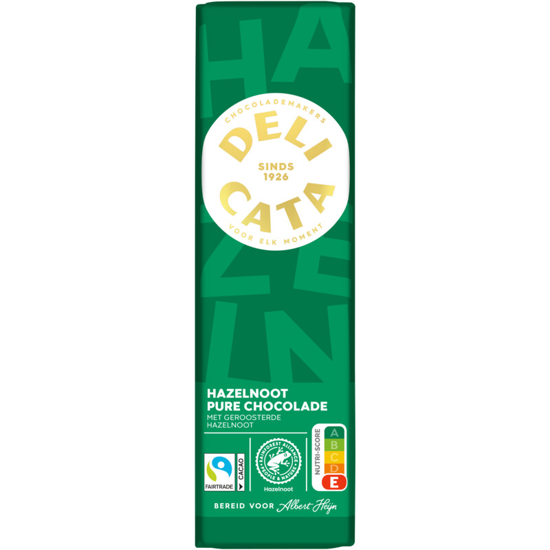 Delicata Reep pure chocolade hazelnoot