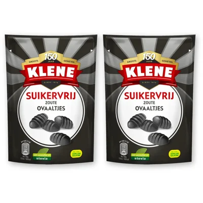 Klene Suikervrij zoute ovaaltjes 2-pack