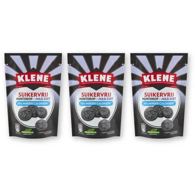Klene Suikervrij muntdrop 3-pack