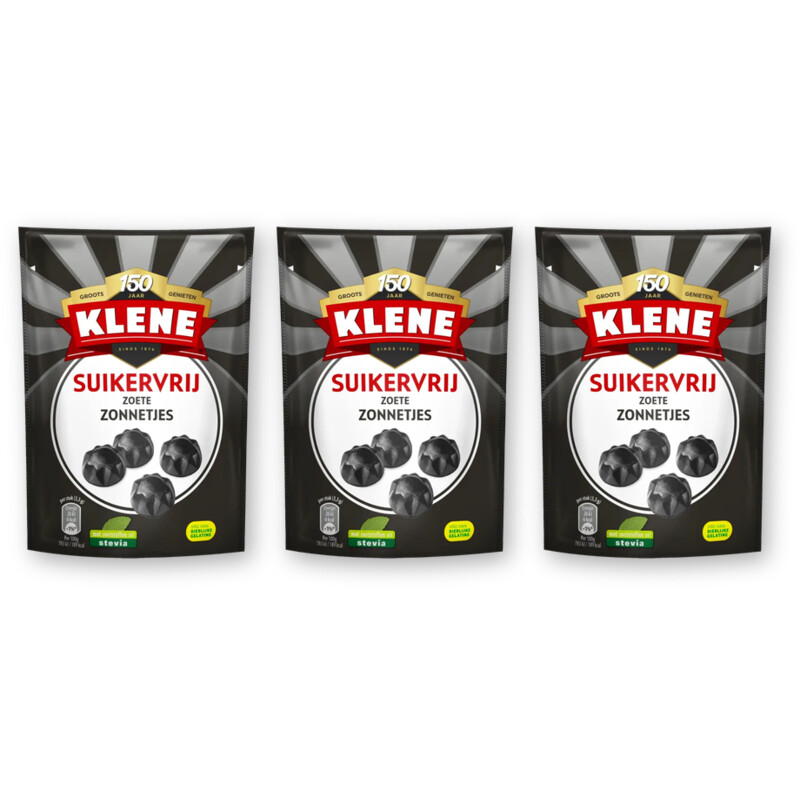 Klene Suikervrij zoete zonnetjes 3-pack