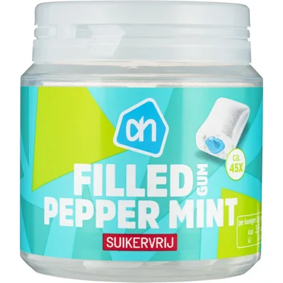 AH Filled peppermint kauwgom suikervrij
