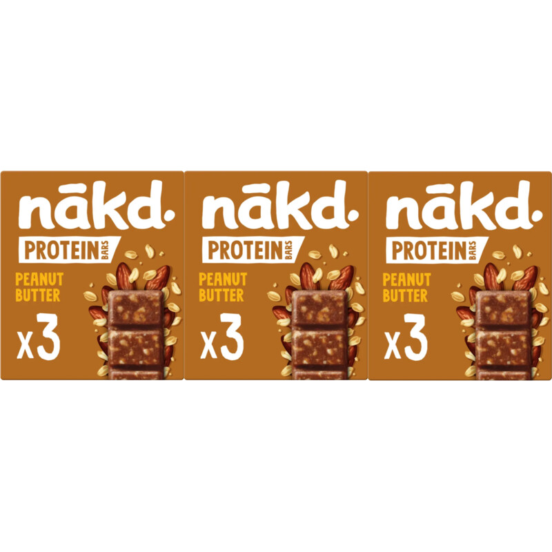 Nakd Protein bars peanut butter 3-pack