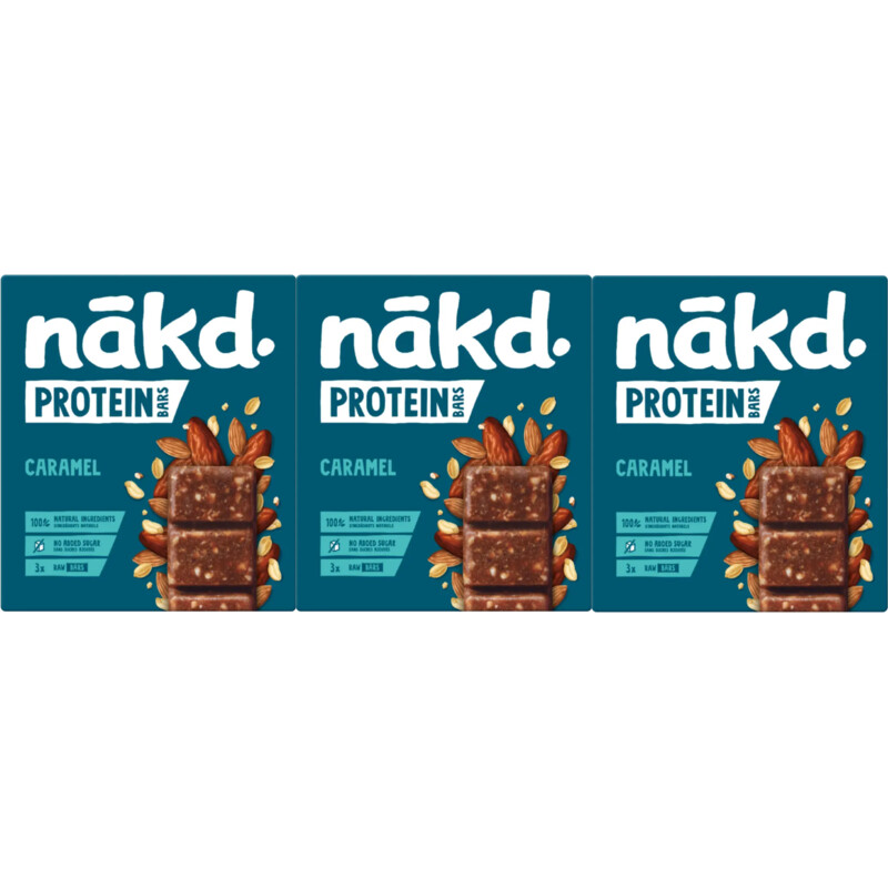 Nakd Protein bars caramel 3-pack
