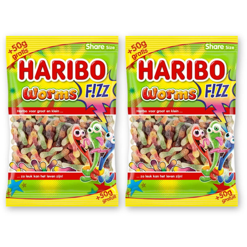 Haribo Worms f!zz 2-pack