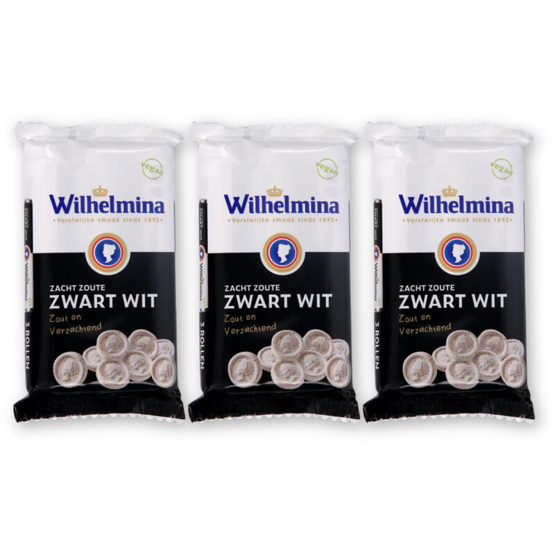 Wilhelmina Zwartwit 3-pack