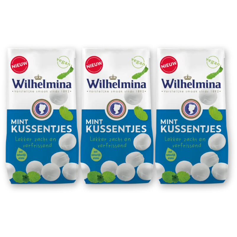 Wilhelmina Mint kussentjes 3-pack