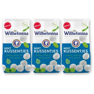 Wilhelmina Mint kussentjes 3-pack