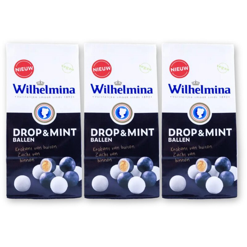 Wilhelmina Drop & mint ballen 3-pack
