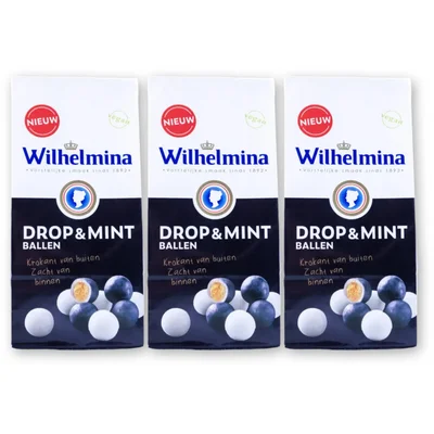 Wilhelmina Drop & mint ballen 3-pack