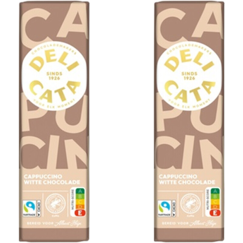 Delicata Reep witte chocolade cappuccino 2-pack