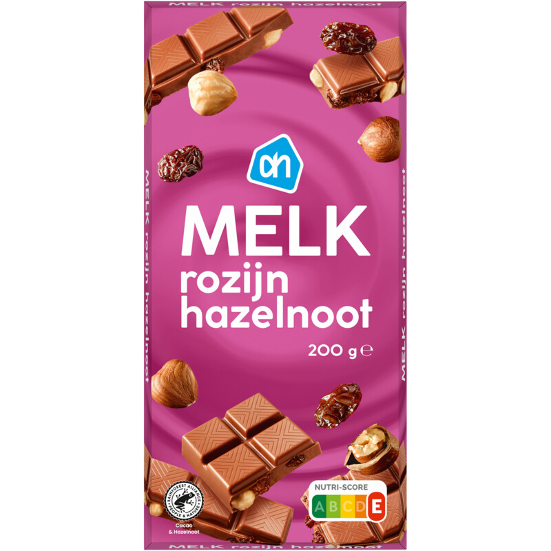 AH Reep melk hazelnoot rozijn