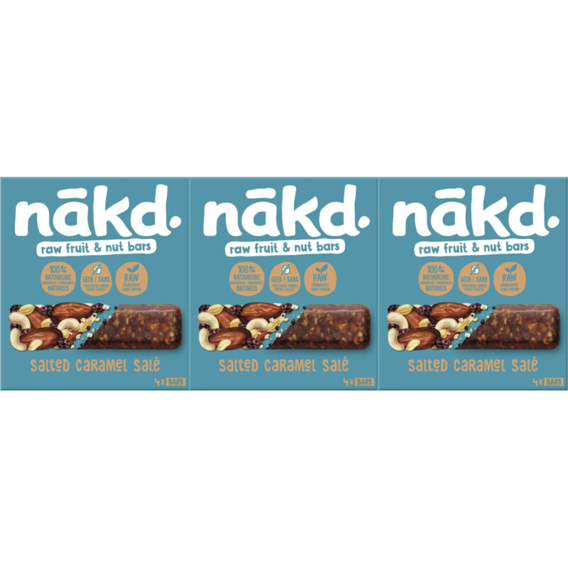 Nakd Salted caramel bars 3-pack