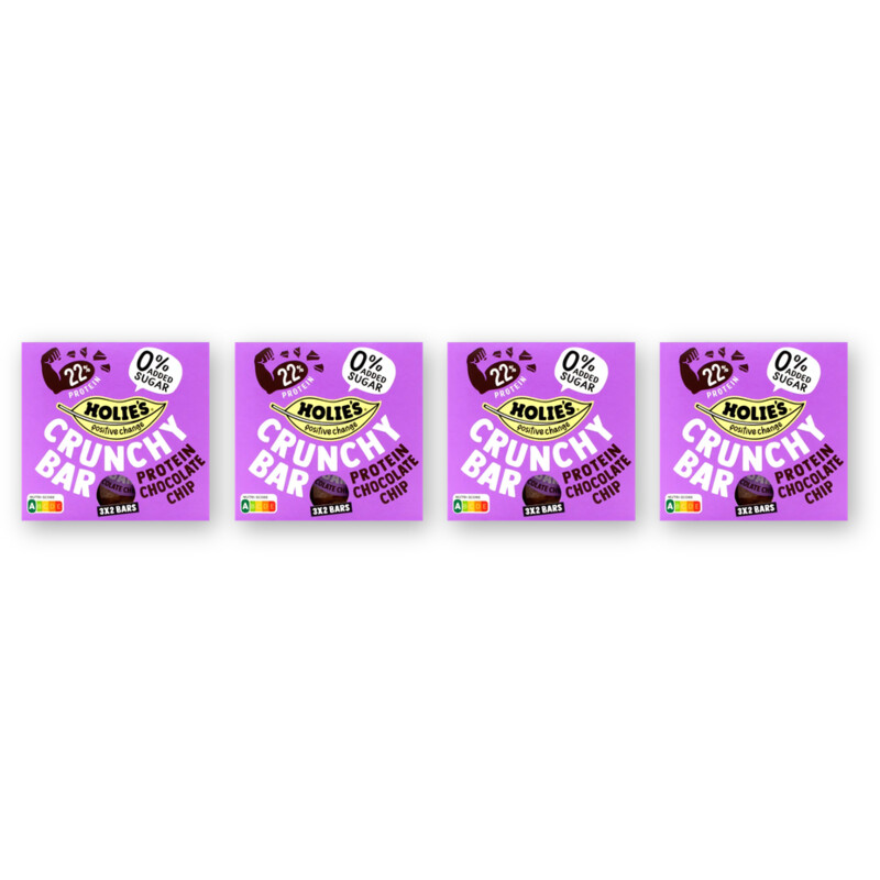 Holie's Crunchy bar protein choc chip 4-pack