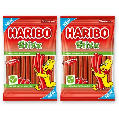 Haribo Stixx strawberry 2-pack