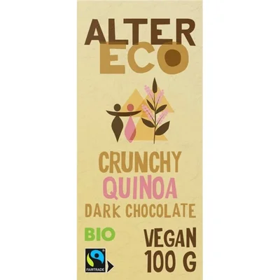 Alter Eco Crunchy quinoa dark chocolate vegan