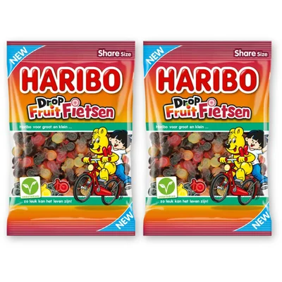 Haribo Drop fruit fietsen 2-pack