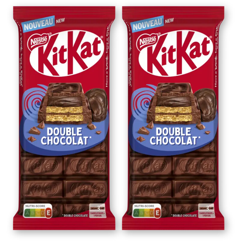 Kitkat Melkchocoladereep double chocolate 2-pck