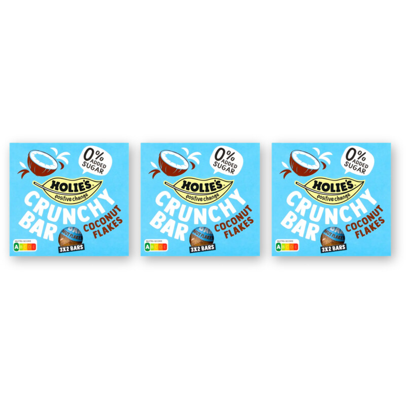 Holie's Crunchy bar coconut flakes 3-pack