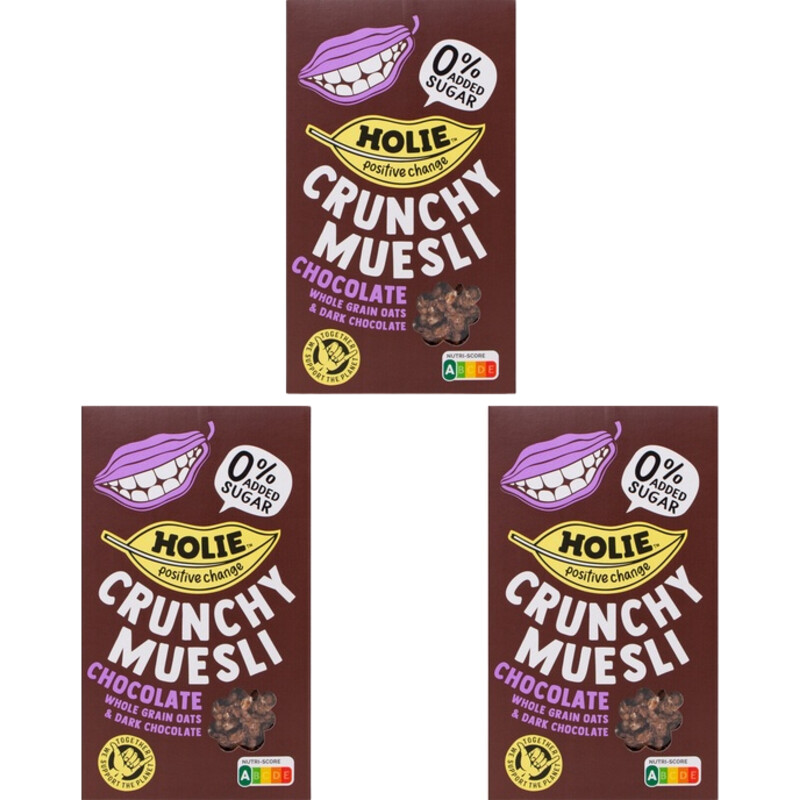 Holie's Crunchy Muesli Chocolate 3-pack