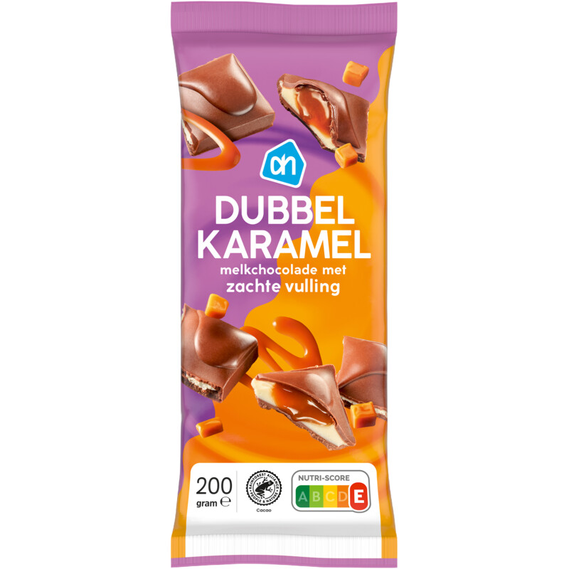 AH Reep melkchocolade dubbel karamel