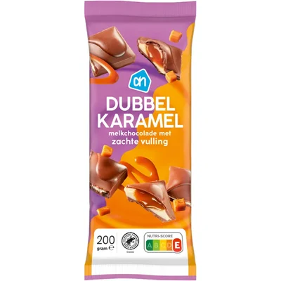 AH Reep melkchocolade dubbel karamel