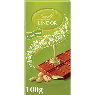 Lindt Lindor reep melkchocolade pistache