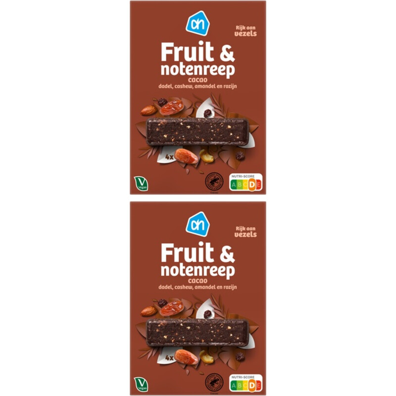AH Fruit & notenreep cacao 2-pack