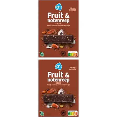 AH Fruit & notenreep cacao 2-pack