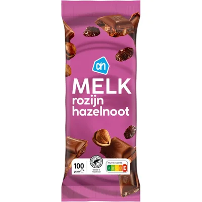 AH Reep melk hazelnoot rozijn