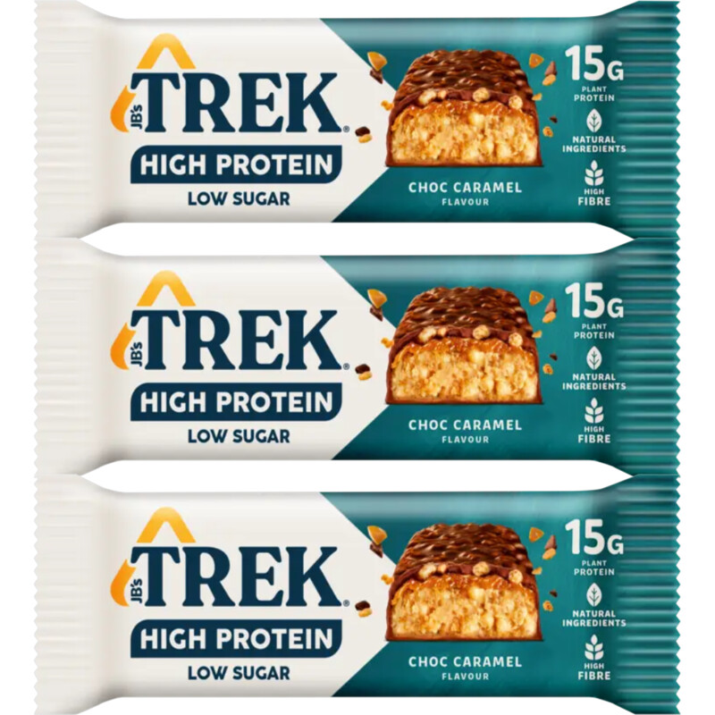 Trek High protein choc caramel 3-pack