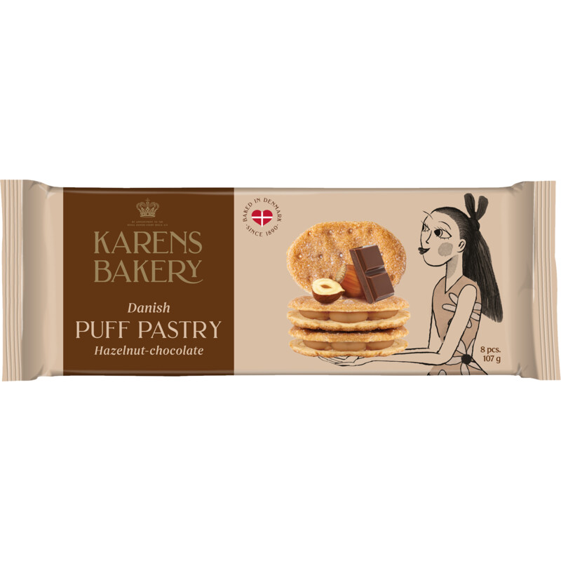 Karens Bakery Danish puff pastry hazelnut-chocolate