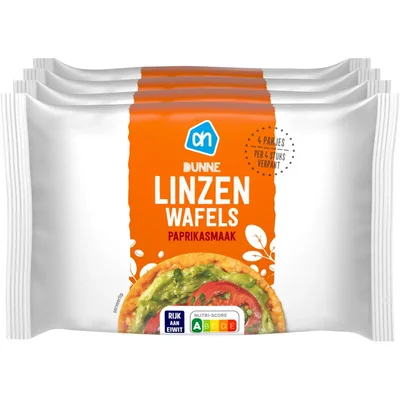 AH Dunne linzenwafels paprika smaak 4-pack