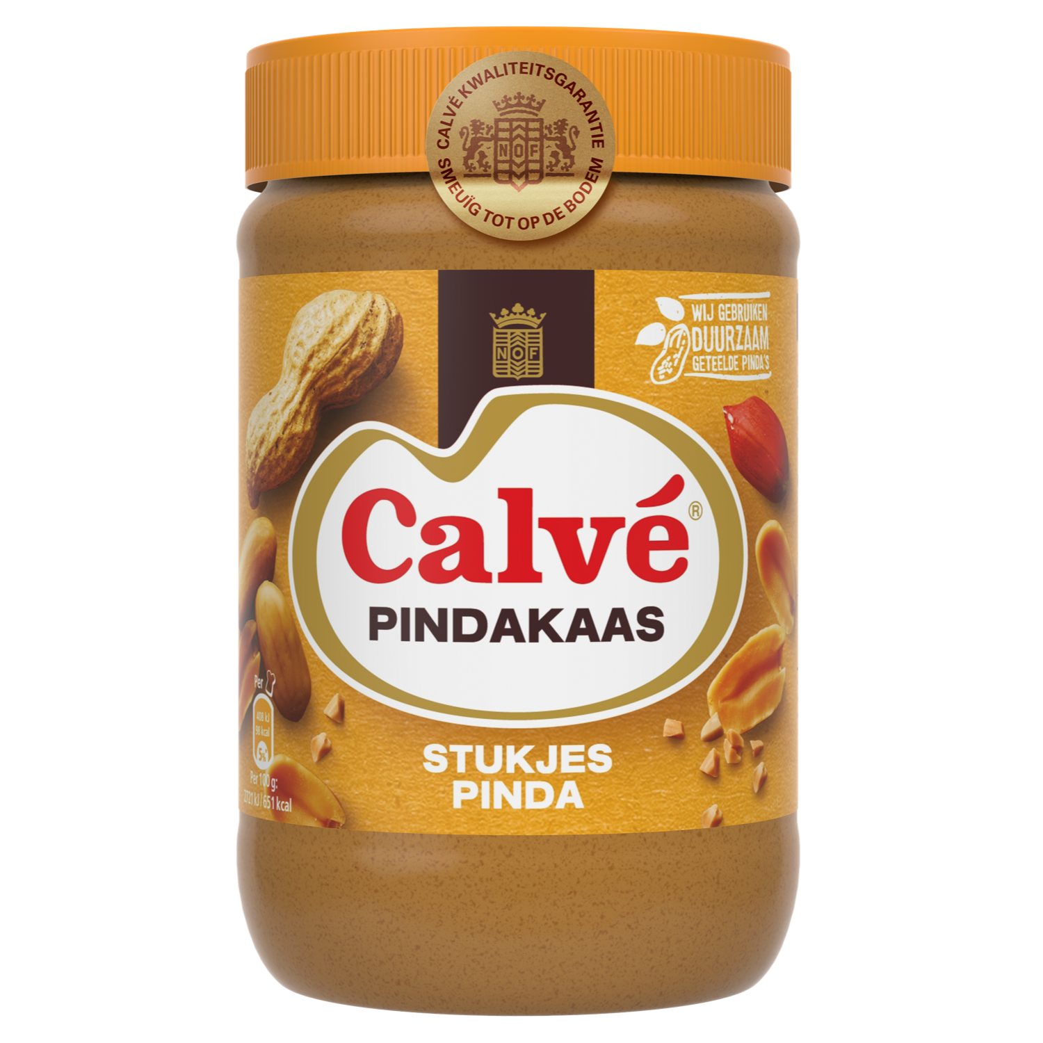 Calvé Pindakaas met stukjes pinda